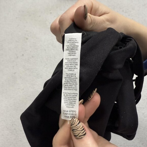 Alo Yoga Tank Top Womens Small Black High Neck Strappy Back Cropped Bra - Picture 7 of 8